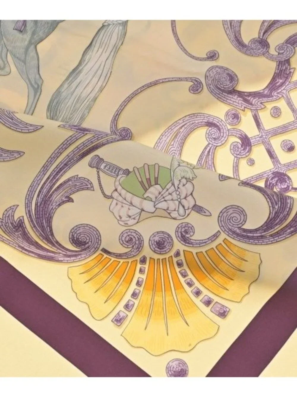 Hermes Bandana Scarf Yellow